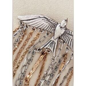 Free People | NWT | Cresta Dangle Brooch | Mixed Metal Gold & Silver | MSRP $30